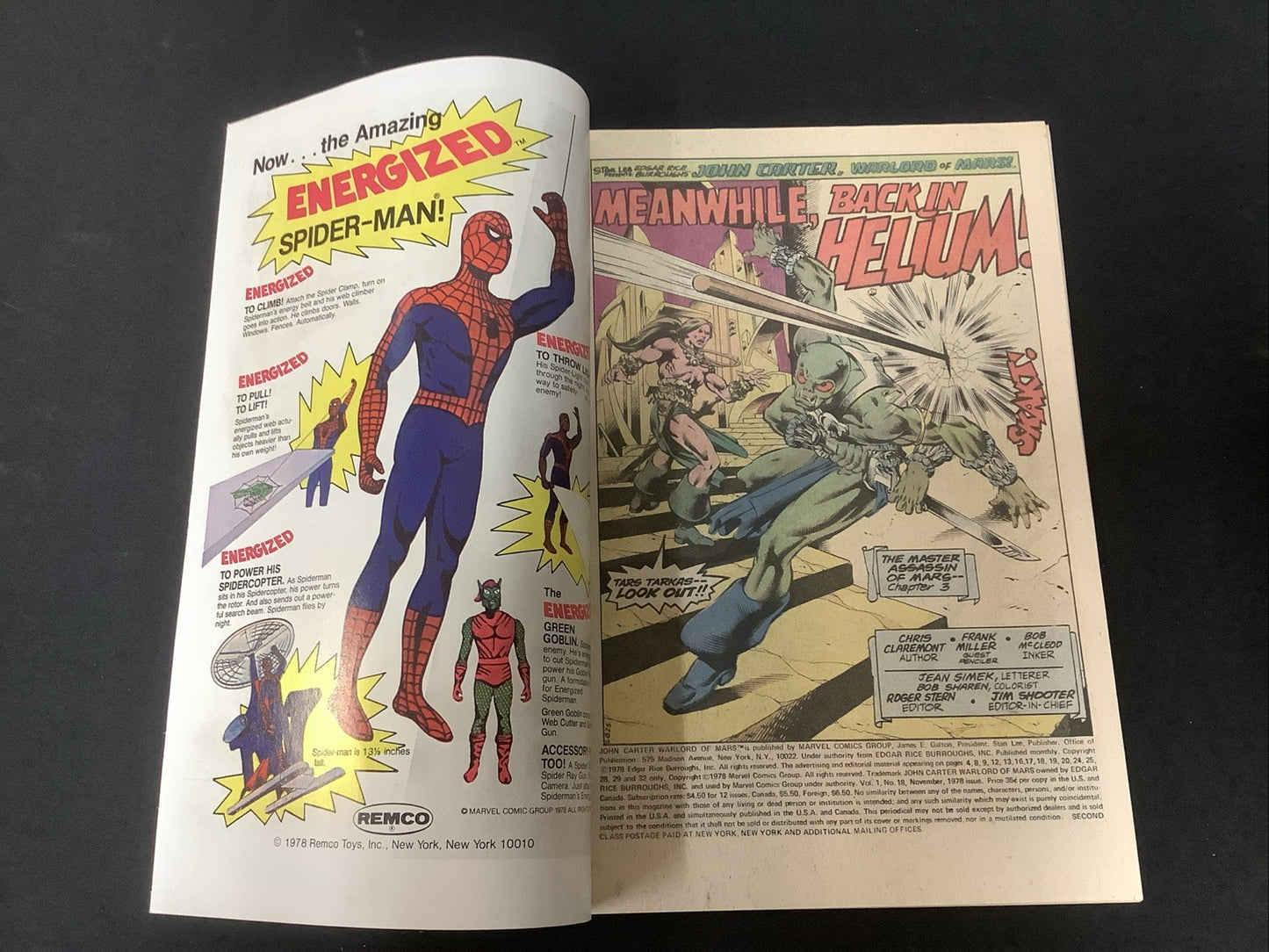 John Carter Warlord of Mars #18 (1978) VF/NM (9.0) 1st Frank Miller At Marvel