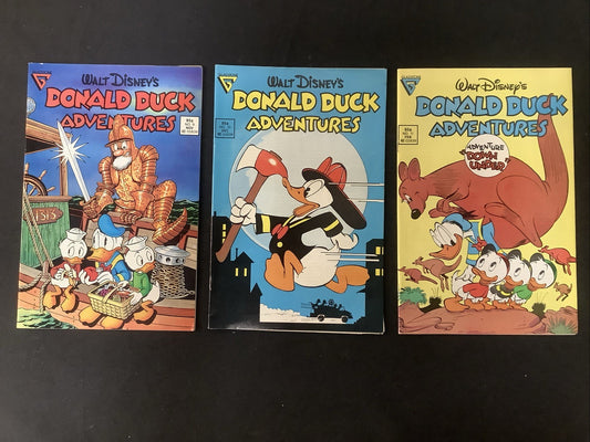 Walt Disney's Donald Duck Adventures #9-11 Comic Lot, Gladstone Comics