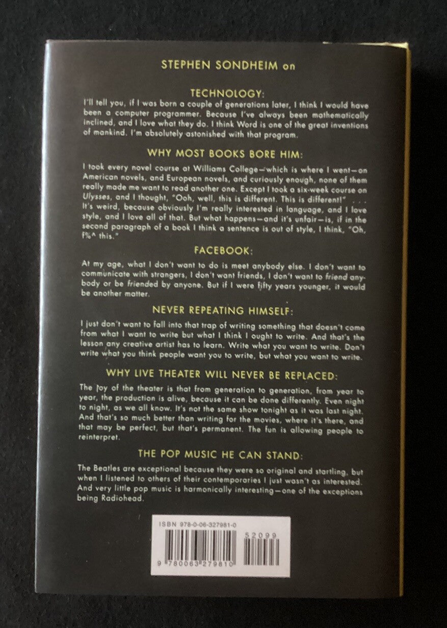 Finale: Late Conversations with Stephen Sondheim by Max, D. T. (HC, Like New)-JD