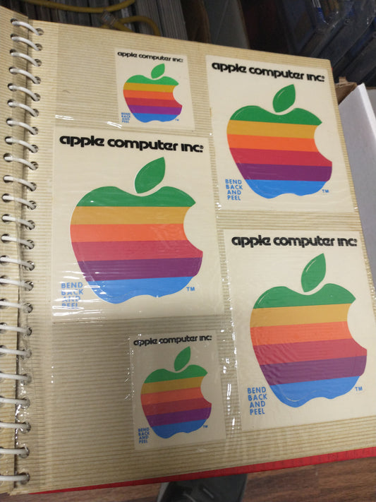 Vintage Apple Stickers 1980s Macintosh Logo Lot + sticker collection new unused