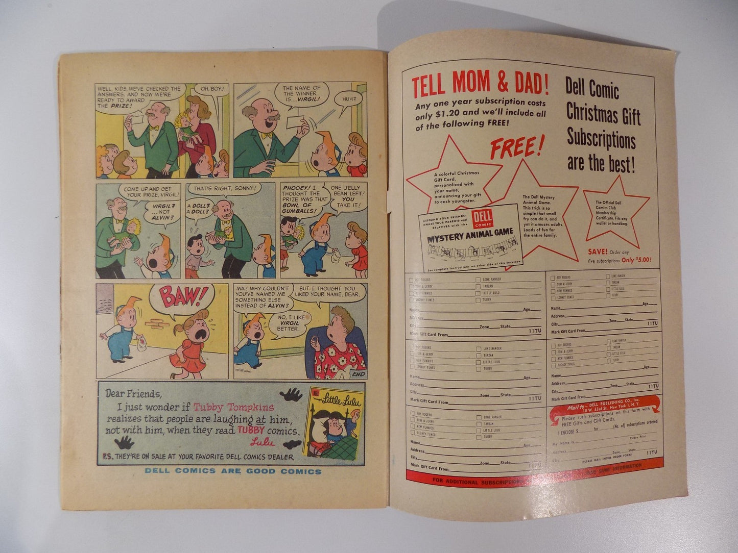 Marge's Tubby #25 Dell Comic Nov.- Dec. 1957 Fine+
