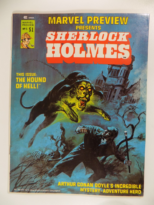 Marvel Preview Magazine #5 Presents Sherlock Holmes April 1975 Very Fine+