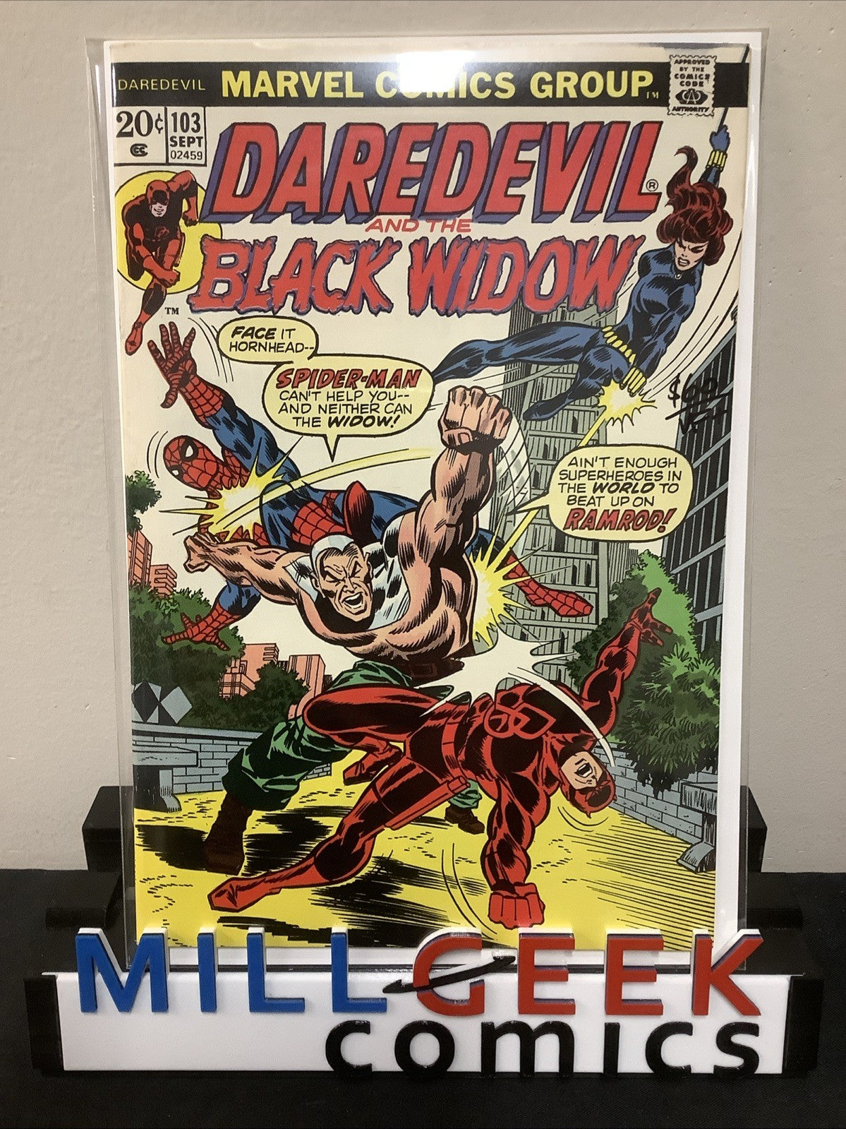 Daredevil #103 (Marvel Comics September 1973) VF+ (8.5) Spider-Man Team-Up