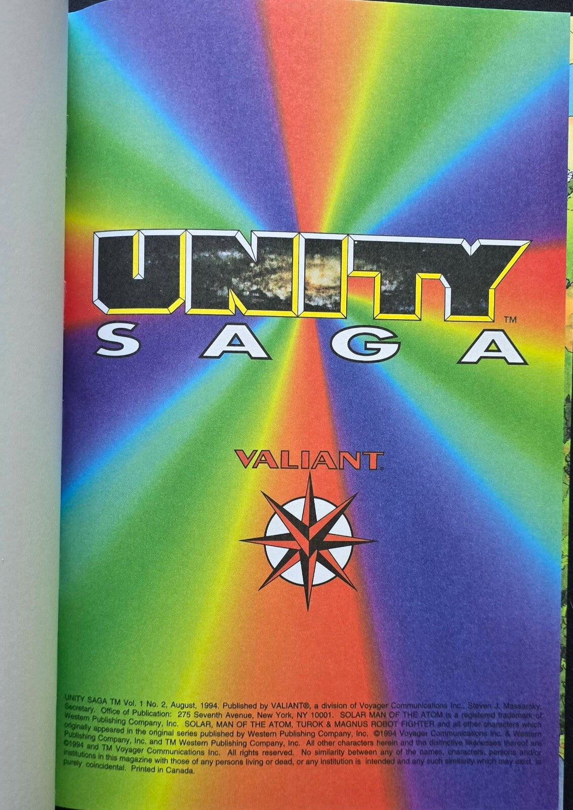 Unity Saga Volumes 1 & 2 - Scarce TPB! 1st Print (Valiant, 1994)