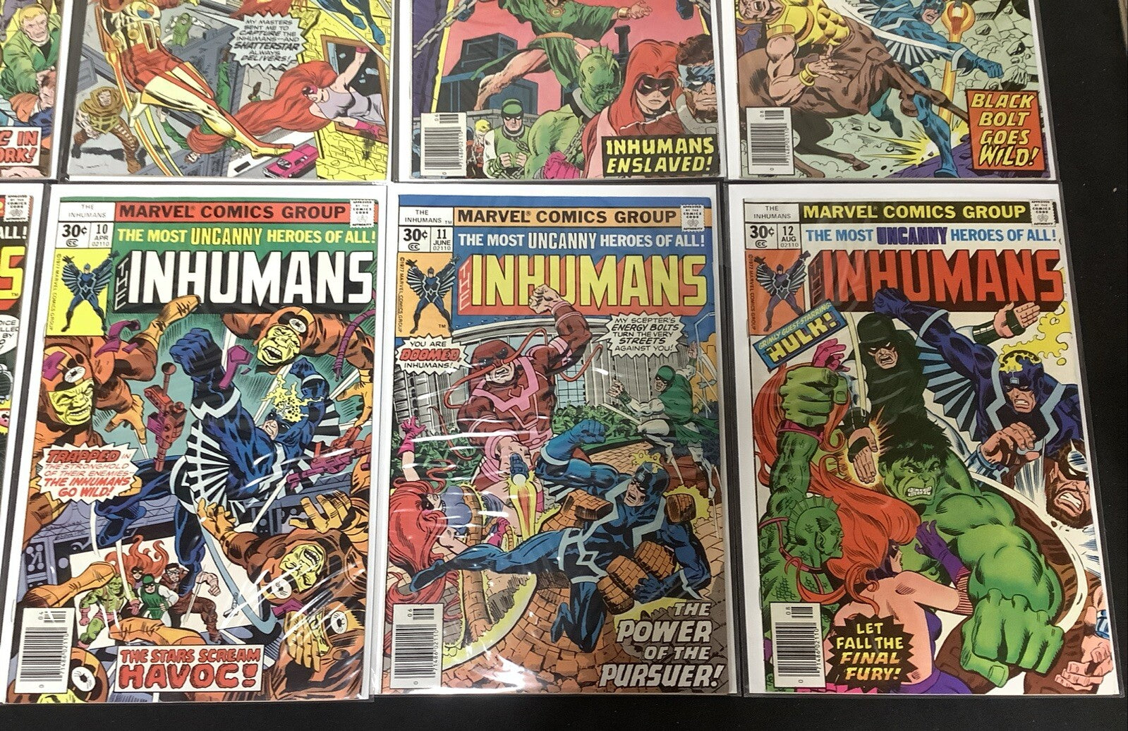 Inhumans #1-12 Complete Comic Set, Marvel, Doug Moench/George Perez, 1975