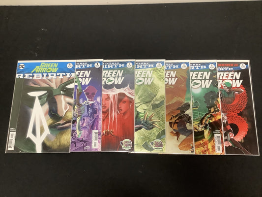 Green Arrow #1-6 + Rebirth one-shot comic lot (2016 DC Comics) Black Canary