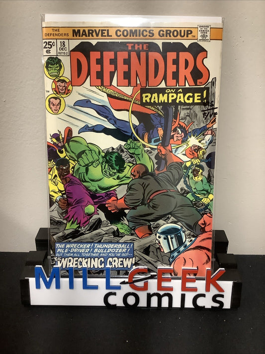 Defenders #18 (Marvel Comics December 1974) F/VF (7.0) 1st App Wrecking Crew