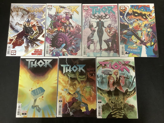 Thor #1-7 Comic Lot, Marvel Comics, Jason Aaron/Mike Del Mundo, 2018