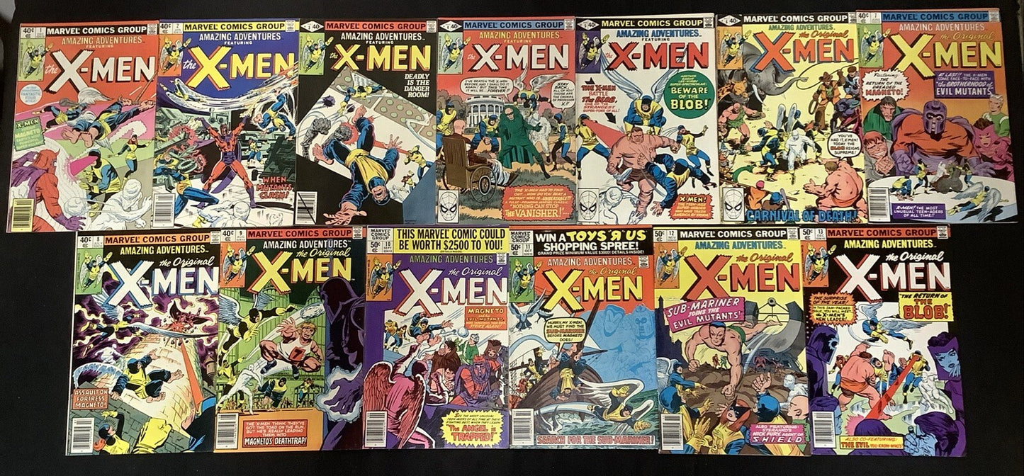 Amazing Adventures #1-13 Comic Lot, Marvel, Reprints The Earliest X-Men Stories