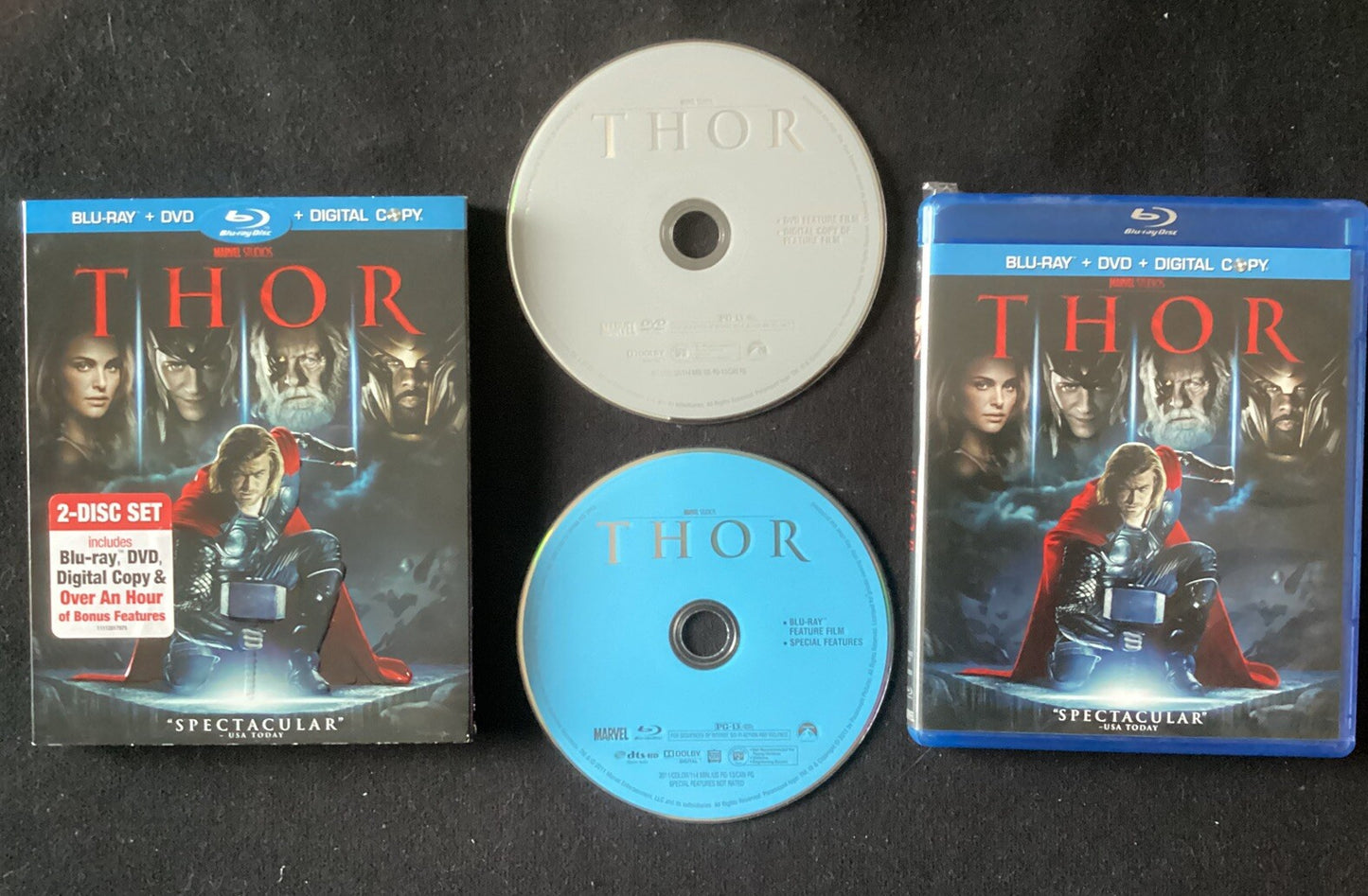 9 Blu-ray/DVD Marvel Movie Lot (Avengers Thor Civil War) -PS