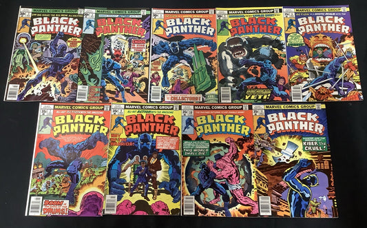 Black Panther #2-11 (Missing #9) Comic Lot, Classic Jack Kirby, 1st app Jakarra
