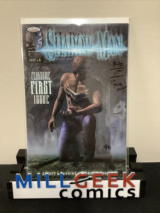 Shadow Man # 1 (July 1999) VF (8.0) No Price Variant Cover, Akklaim Comics