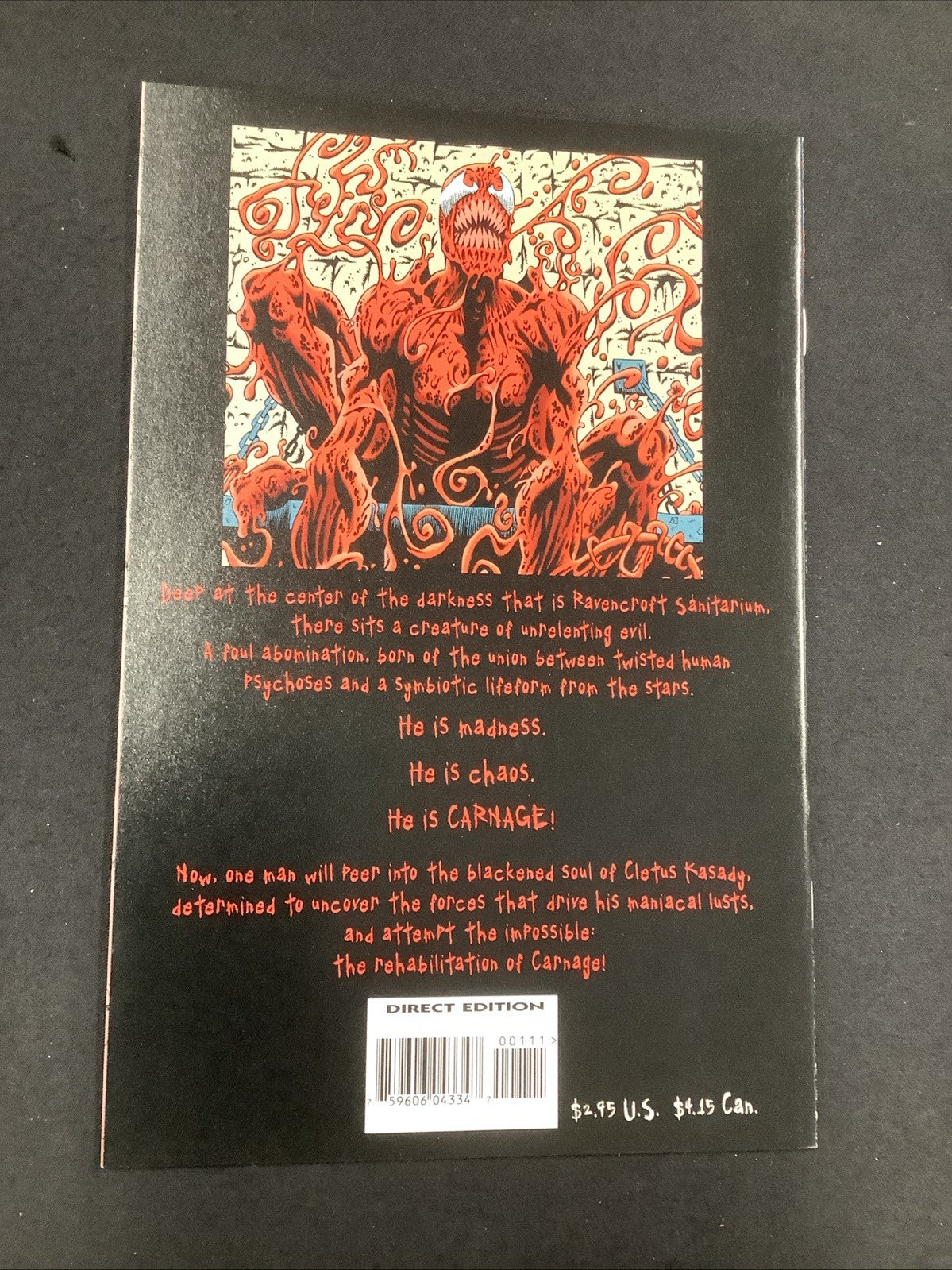 Carnage: Mind Bomb #1 (Marvel Comics February 1996) NM- (9.2) Spot Foil Cover