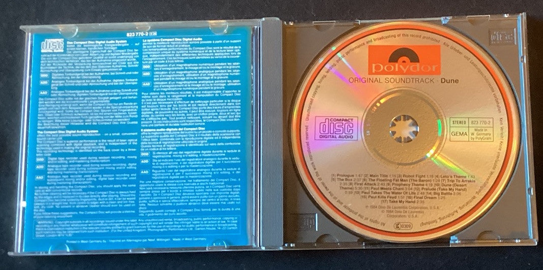 DUNE (Original Soundtrack CD) Written and Performed by TOTO Import Like New -JD