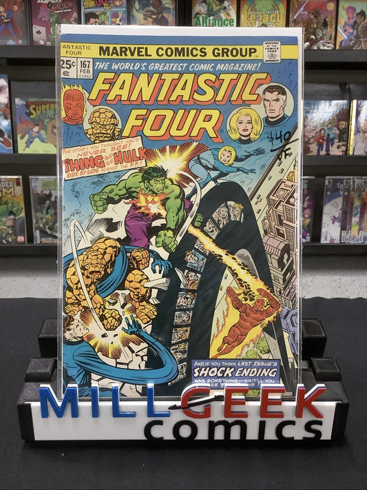 Fantastic Four #167 (Marvel Comics February 1976) VF (8.0) Thing & Hulk Team-Up