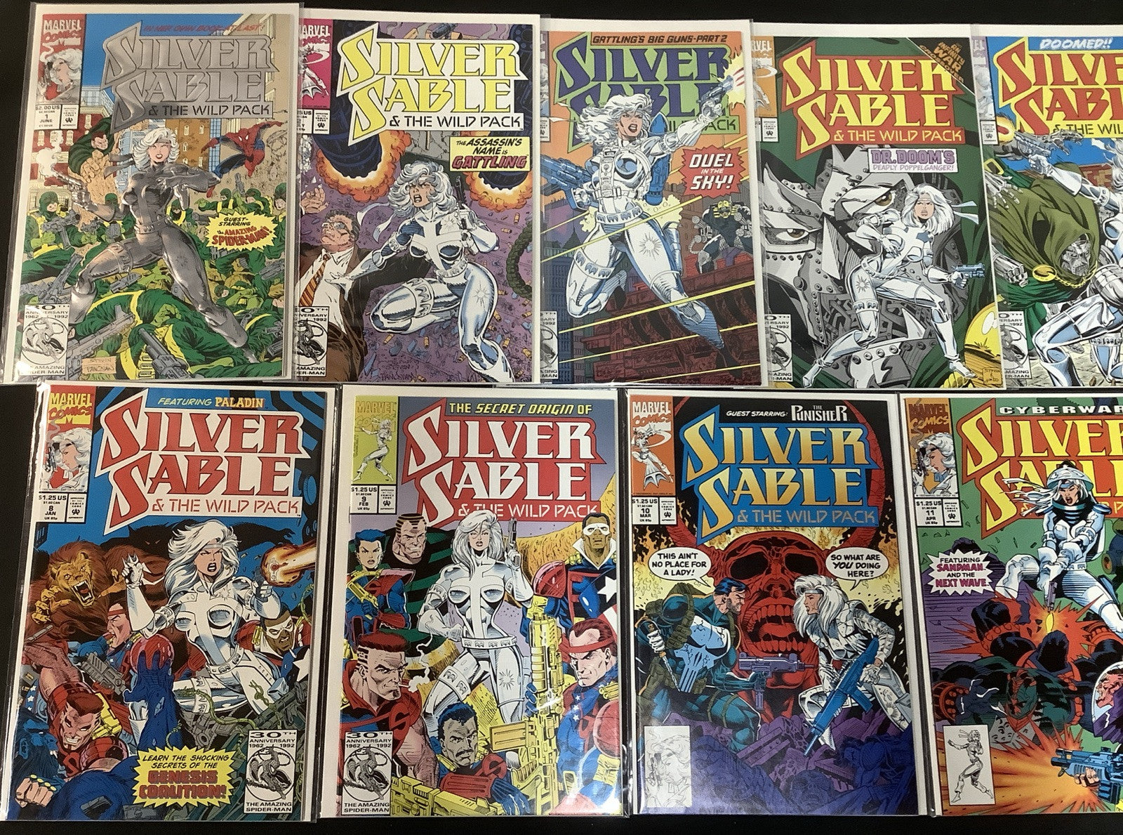 Silver Sable and the Wild Pack #1-13 Comic Lot, 1st Solo Title, High Grade!
