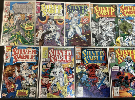 Silver Sable and the Wild Pack #1-13 Comic Lot, 1st Solo Title, High Grade!