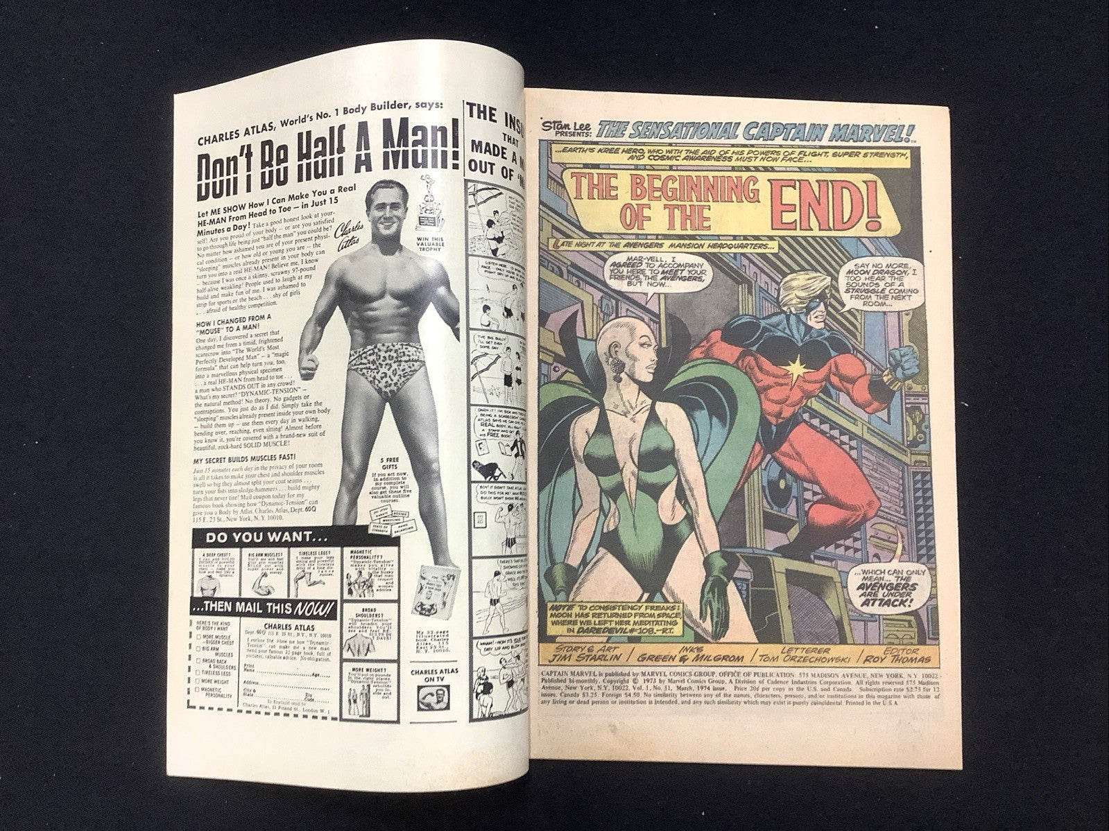 Captain Marvel #31 (Marvel Comics March 1974) VF- (7.5) Jim Starlin