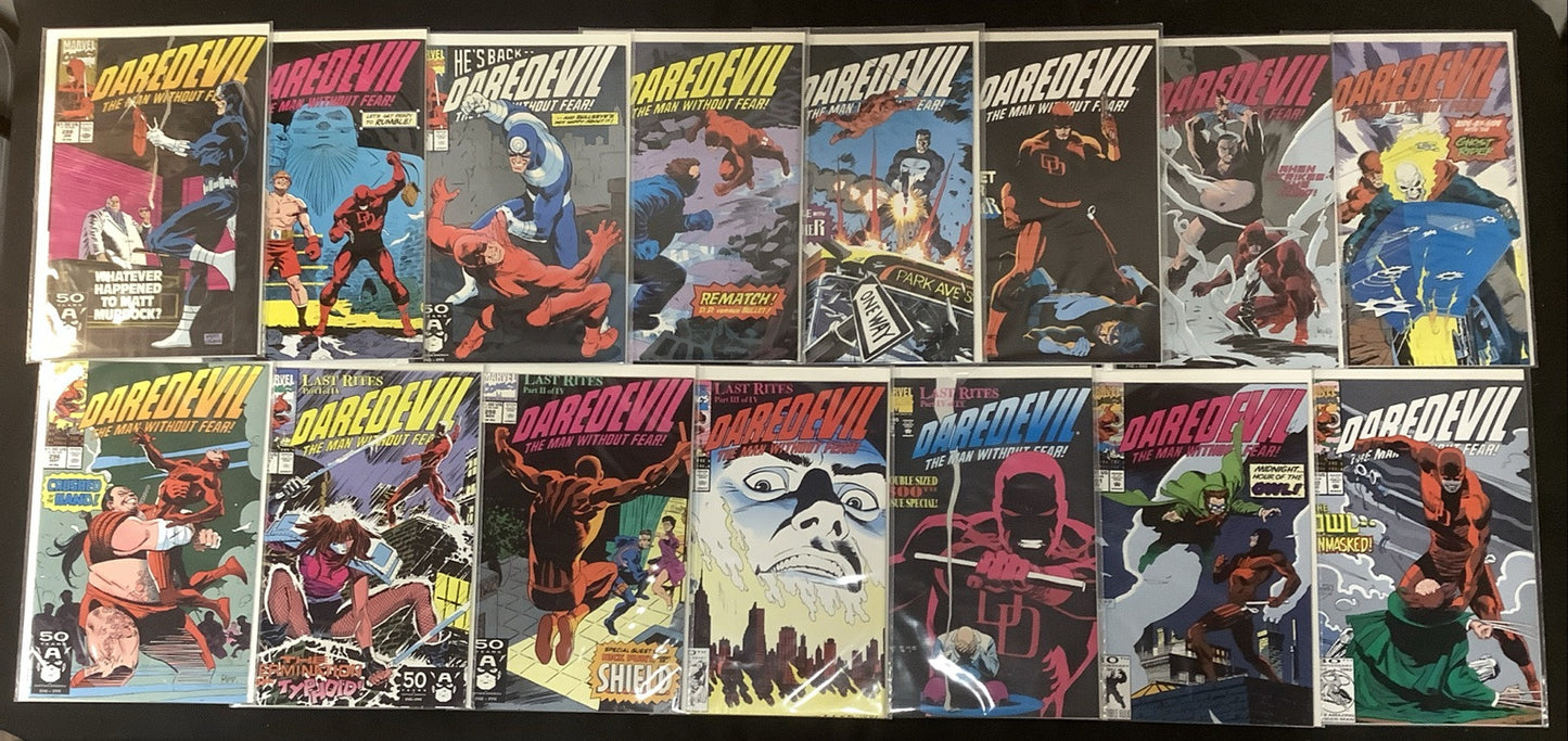 Daredevil #288-313 + Annuals #6-8 Comic Lot, Lee Weeks, Bullseye, High Grade