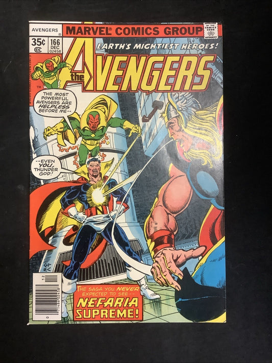 Avengers #166 (Marvel Comics December 1977) VF/NM (9.0) Mark Jewelers