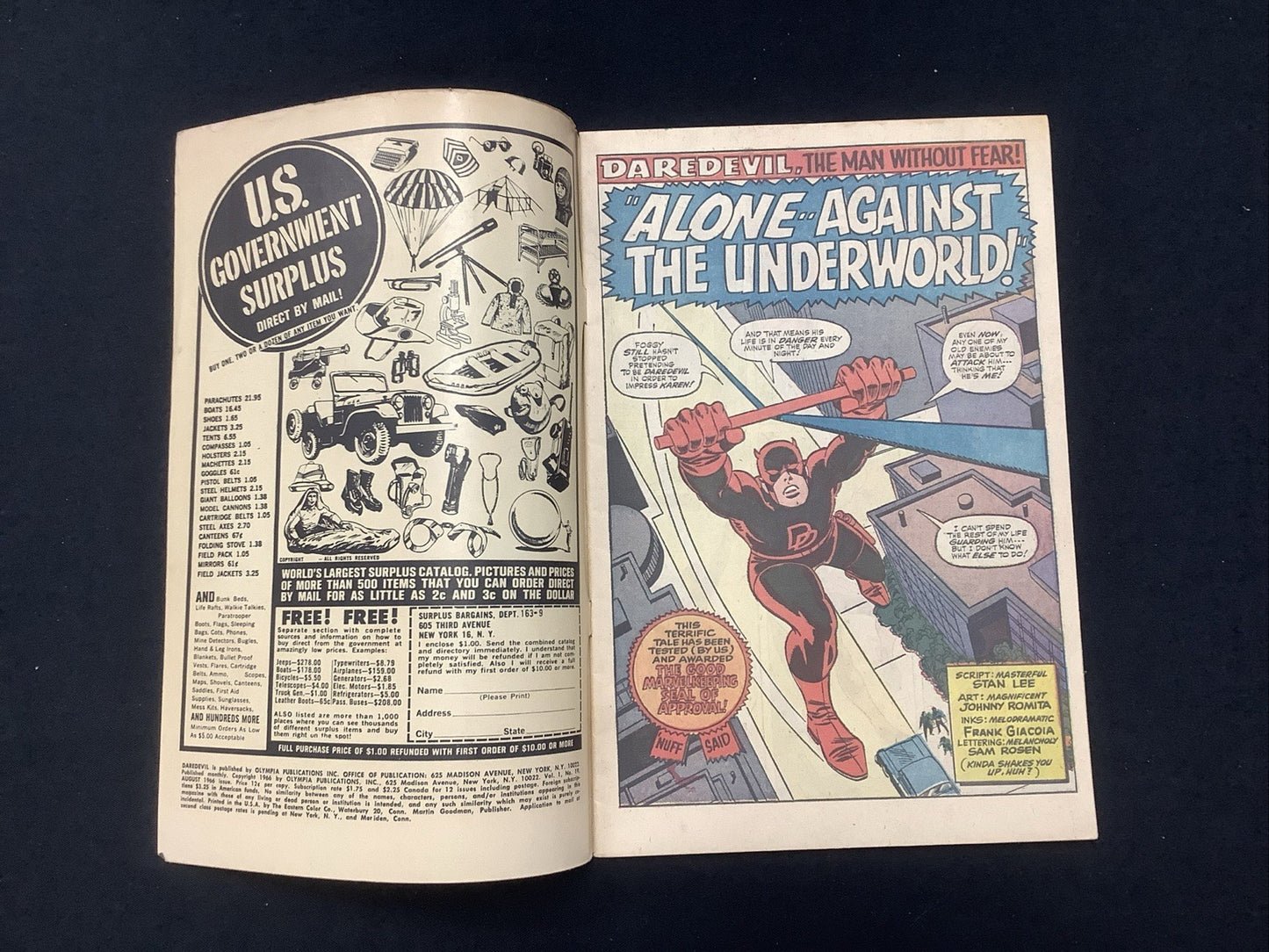 Daredevil #19 (Marvel Comics August 1966) VG/F (5.0) Stan Lee/John Romita