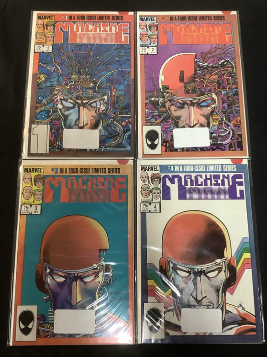 Machine Man #1-4 Complete Comic Mini Series, Marvel, 1st App Arno Stark