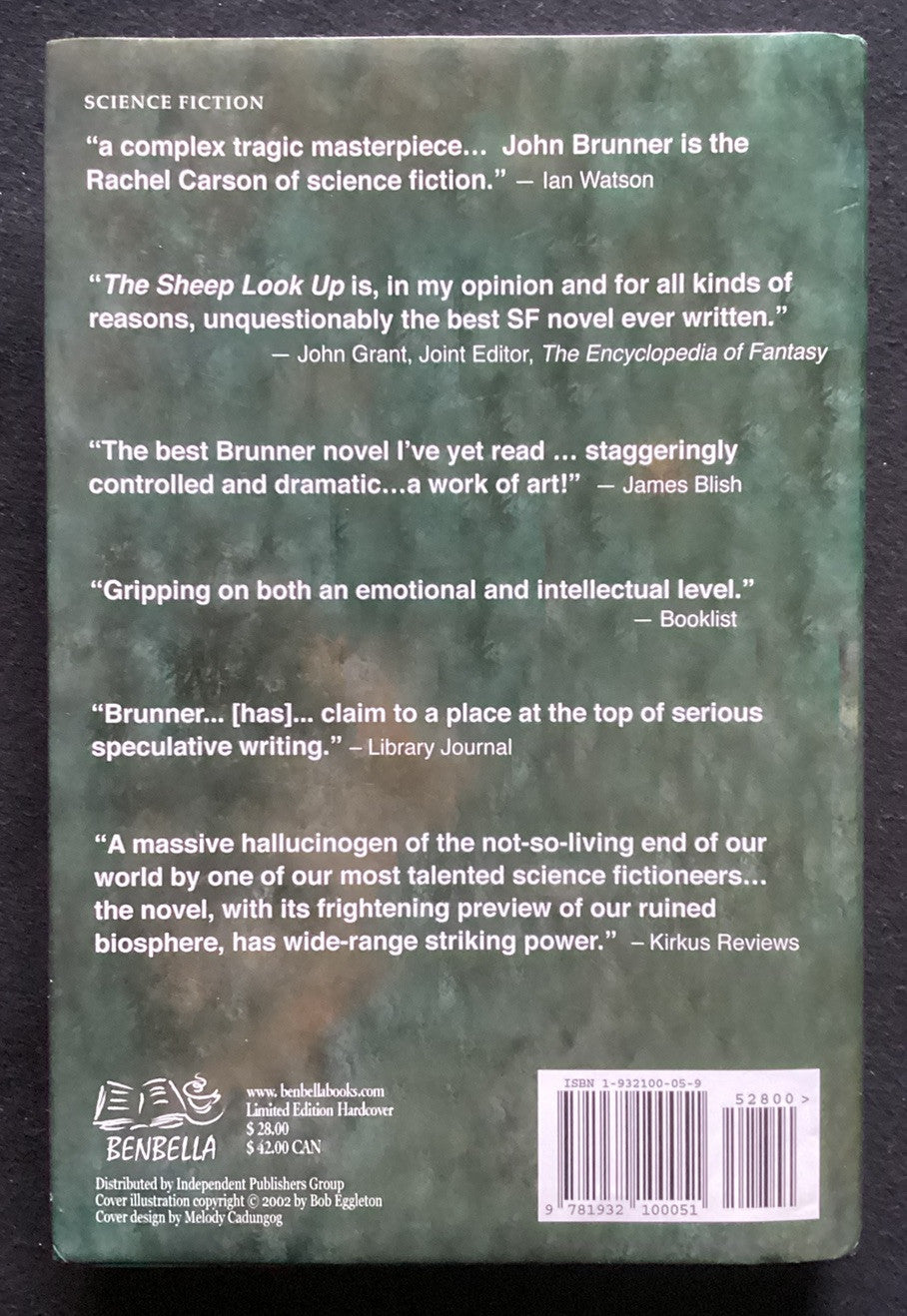 THE SHEEP LOOK UP John Brunner Signed by Artist Ben Bella Books 1ST Ed. -JD