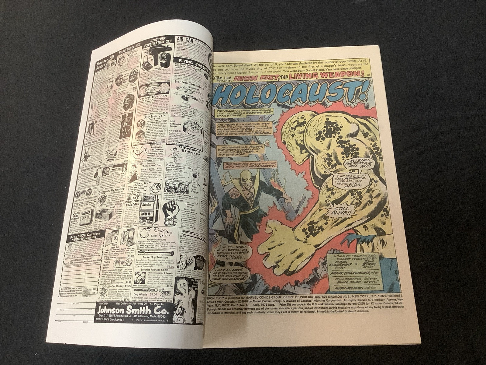 Iron Fist #4 (Marvel Comics April 1976) NM- (9.2) Byrne/Claremont