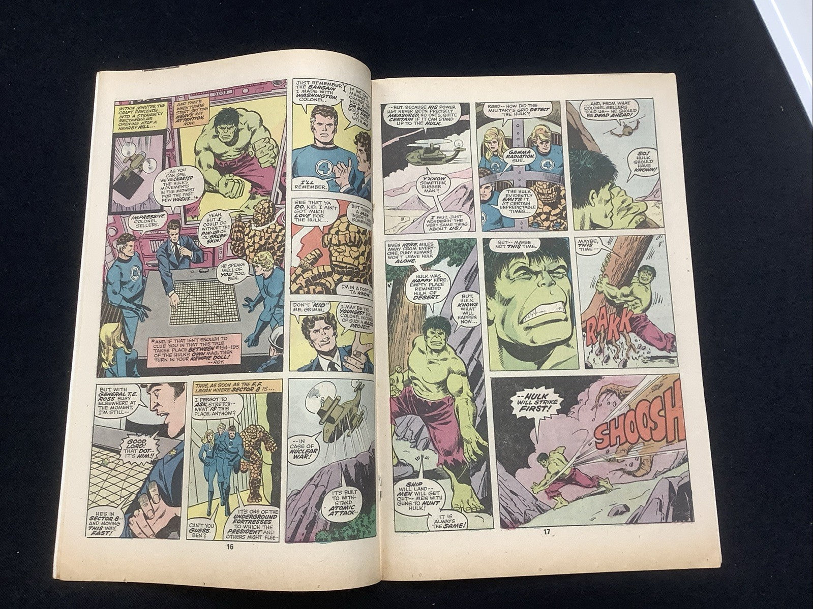 Fantastic Four #166 (Marvel Comics January 1976) VF (8.0) Thing Vs Hulk