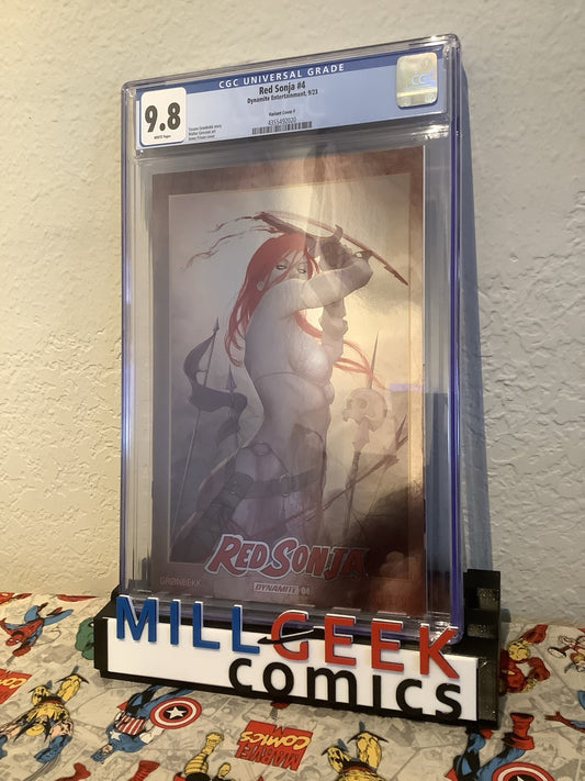 Red Sonja #4 (Dynamite 2023) CGC Graded 9.8 (NM/M) Jenny Frison Foil Variant