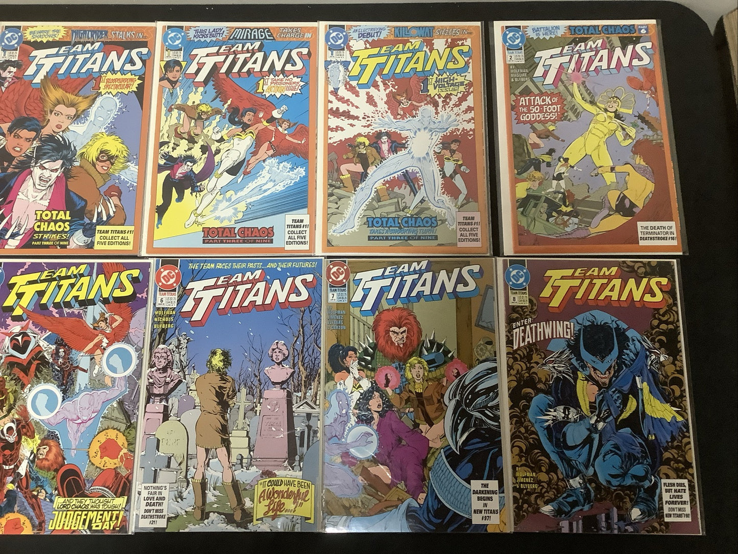 Team Titans #1-8 (#1 Variants) Comic Lot, DC Comics, Marv Wolfman, High Grade