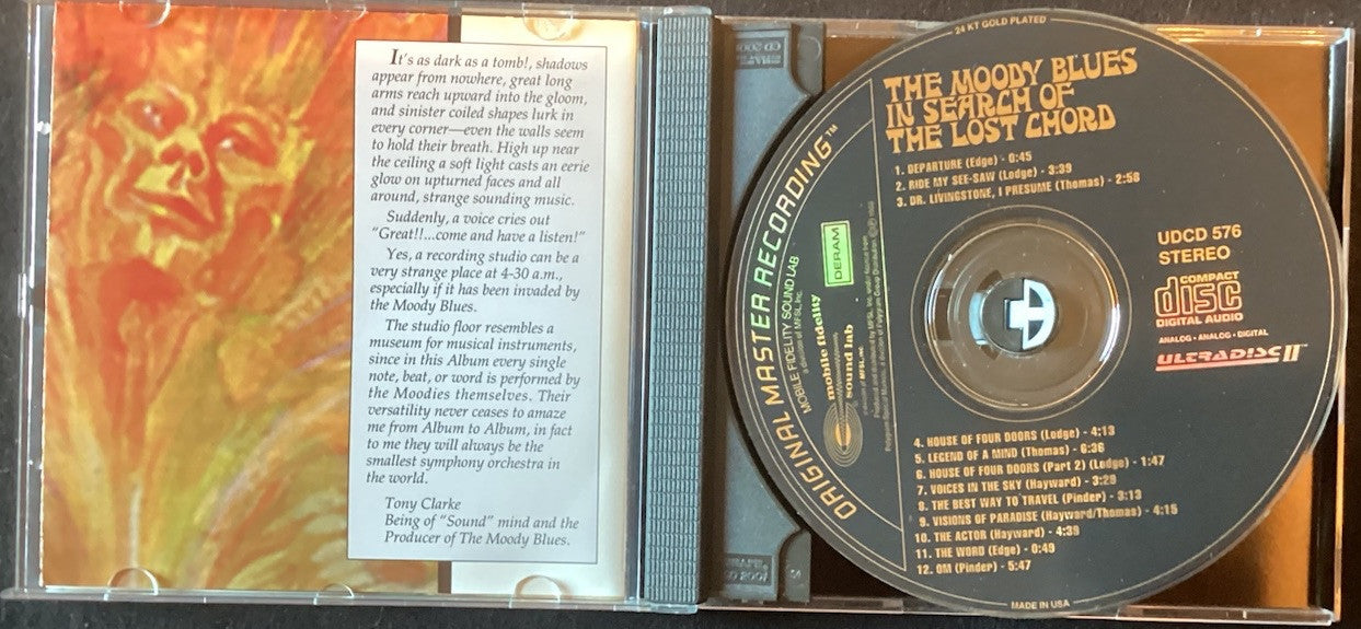 The Moody Blues In Search of the Lost Chord 24K Gold CD Audiophile Quality -JD