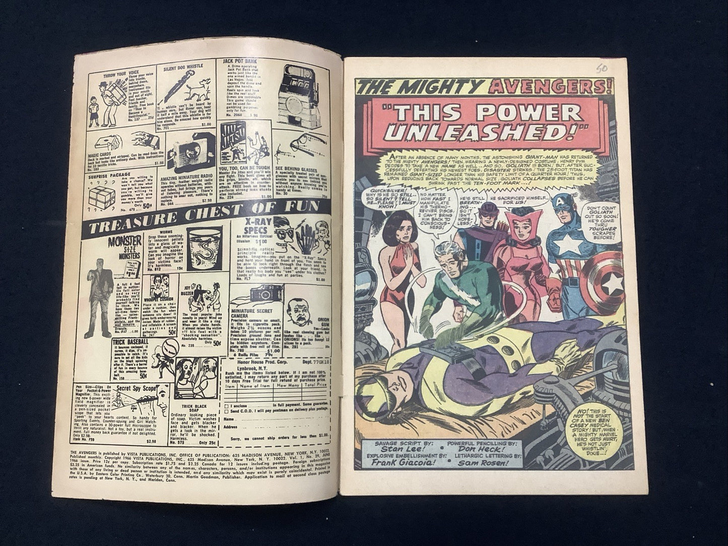 Avengers #29 (Marvel Comics June 1966) VG+ (4.5) Stan Lee/Don Heck