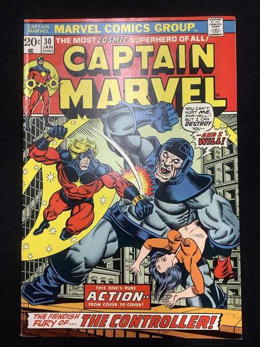 Captain Marvel #30 (Marvel Comics January 1974) VF (8.0) Jim Starlin/Al Milgrom