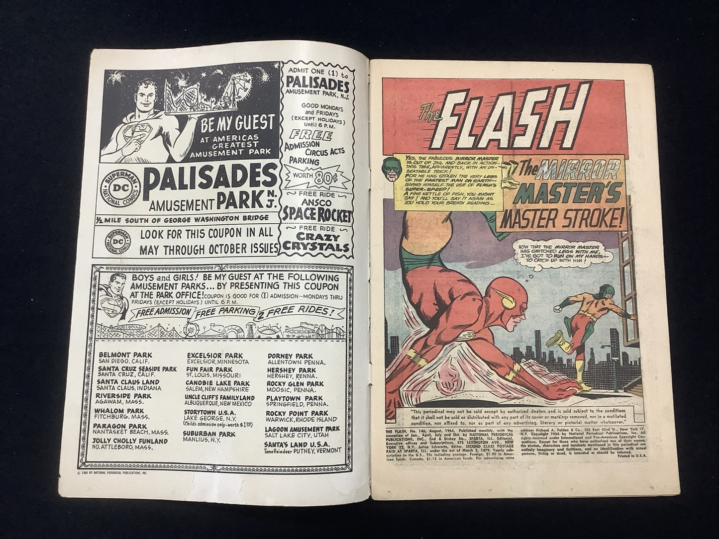 The Flash #146 (DC Comics August 1964) VG- (3.5) Gardner Fox, Mirror Master