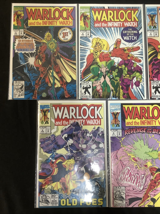 Warlock and the Infinity Watch #1-7 Comic Lot, Marvel, Jim Starlin, High Grade