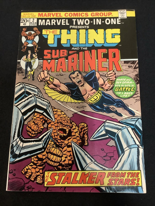 Marvel Two-in-One #2 (Marvel Comics March 1974) VF (8.0) Rusty Top Staple