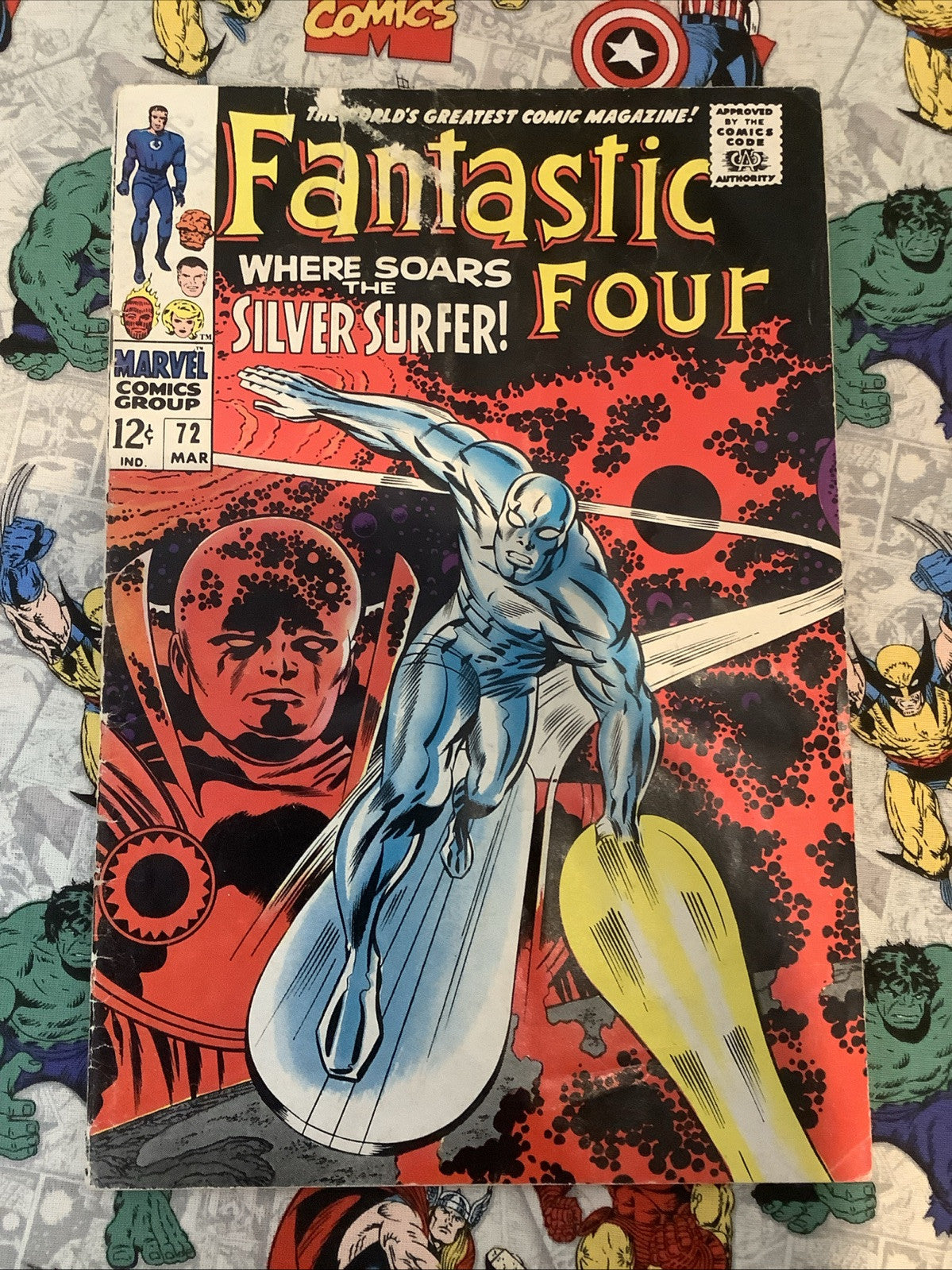 Fantastic Four #72 (Marvel Comics March 1968) VG- (3.5) 2 Inner Wraps Detached