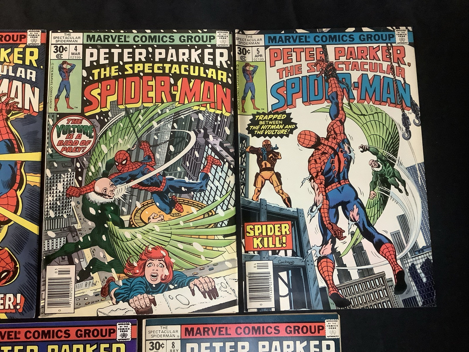 Spectacular Spider-Man #2-8 Comic Lot, Marvel, 1st App Lightmaster, Morbius