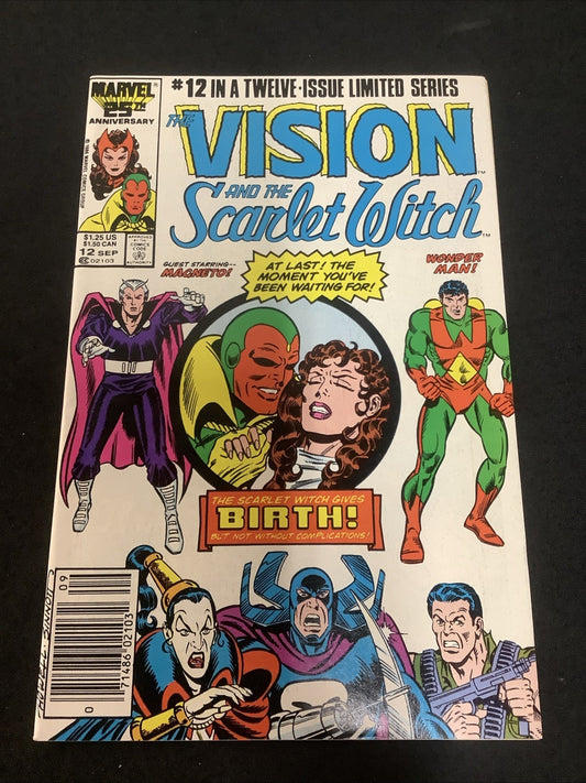 Vision & Scarlet Witch #12 (1986) VF (8.0) Newsstand, Birth Of Speed & Wiccan