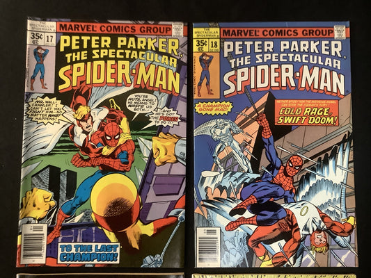 Spectacular Spider-Man #17-20 Comic Lot, Marvel, 1st Bobby Drake As Rampage