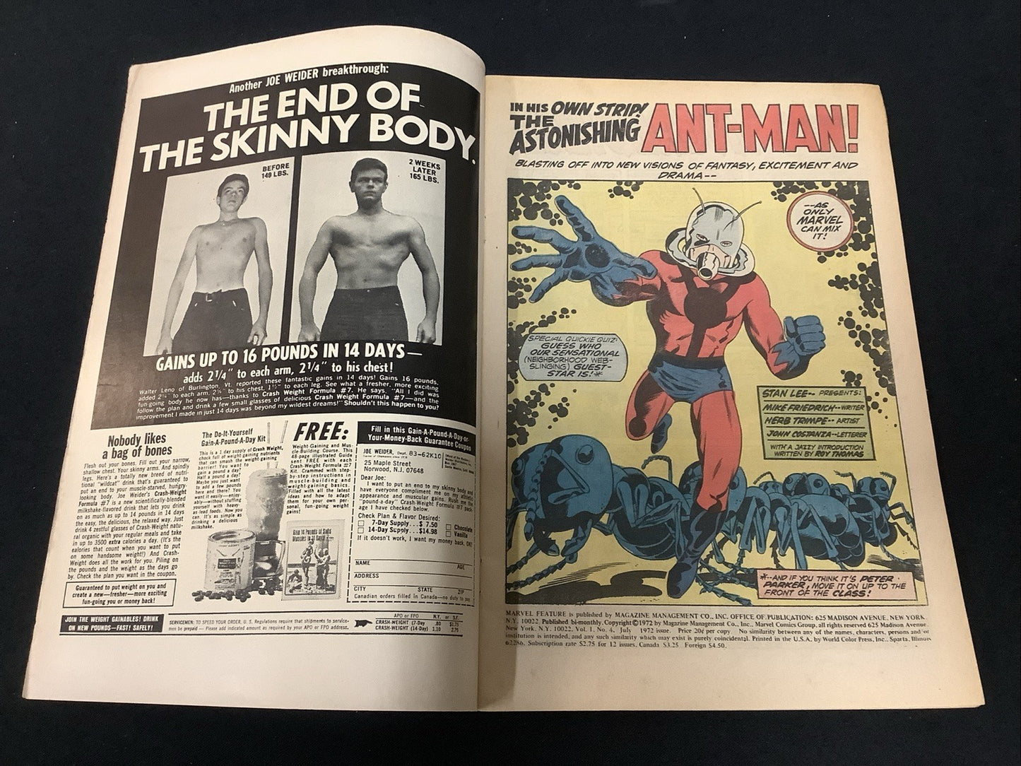 Marvel Feature #4 (Marvel Comics July 1972) Fine- (5.5) Astonishing Ant-Man