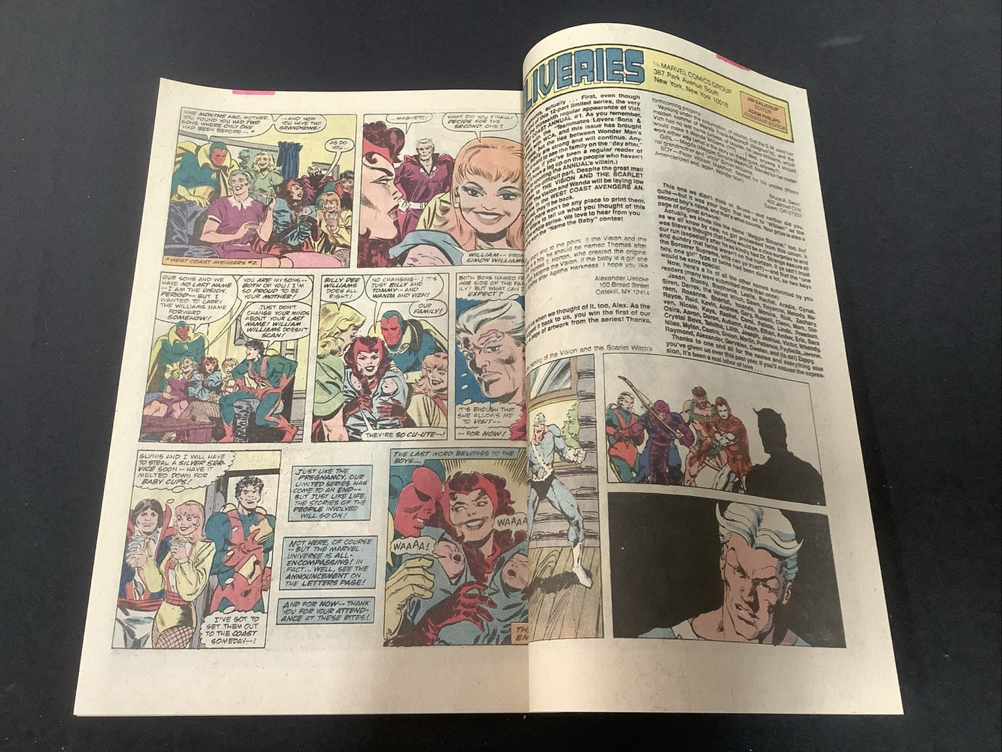 Vision & Scarlet Witch #12 (1986) VF (8.0) Newsstand, Birth Of Speed & Wiccan