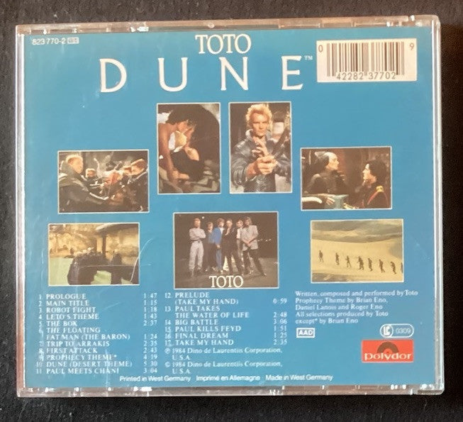 DUNE (Original Soundtrack CD) Written and Performed by TOTO Import Like New -JD