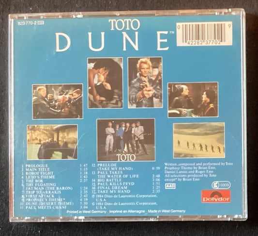 DUNE (Original Soundtrack CD) Written and Performed by TOTO Import Like New -JD