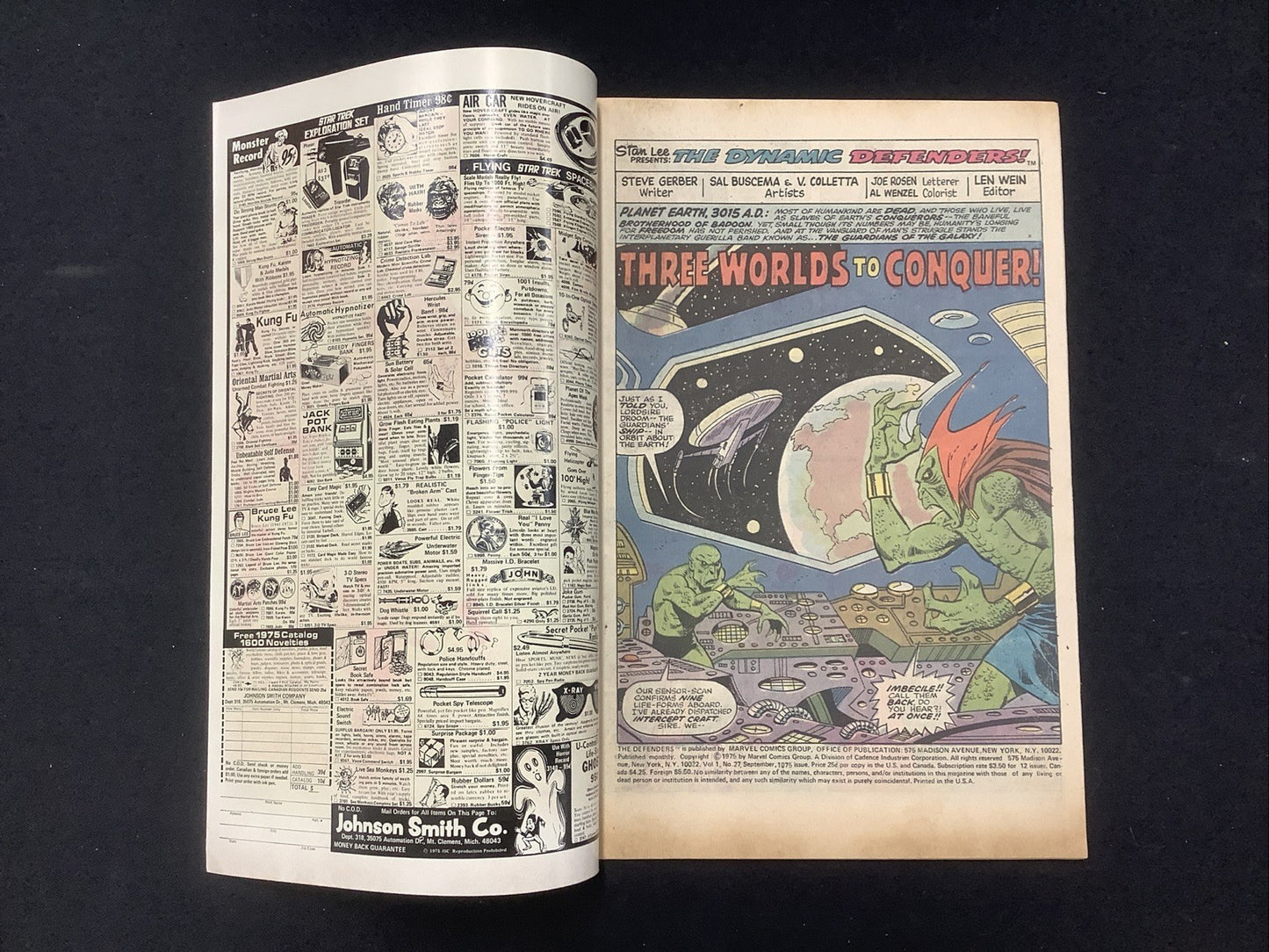 The Defenders #27 (Marvel Comics September 1975) Steve Gerber, Star Hawk Cameo