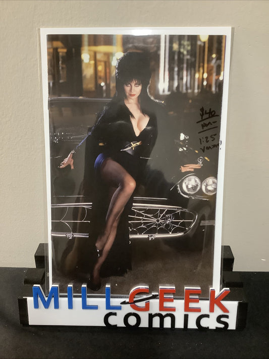 ELVIRA MISTRESS OF DARK #2, NM- (9.2), 1:25 Incentive Photo Variant, First Print