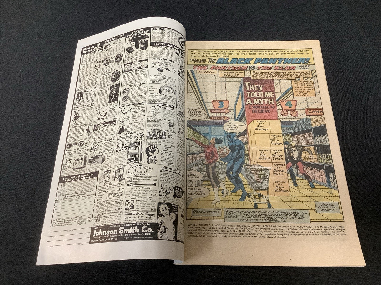 Jungle Action #20 (Marvel Comics March 1976) VF (8.0) “Slaughter In The Streets”