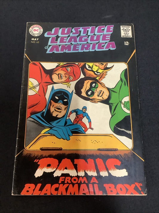 Justice League of America #62 (DC Comics May 1968) F+ (6.5) Light Tan Pages