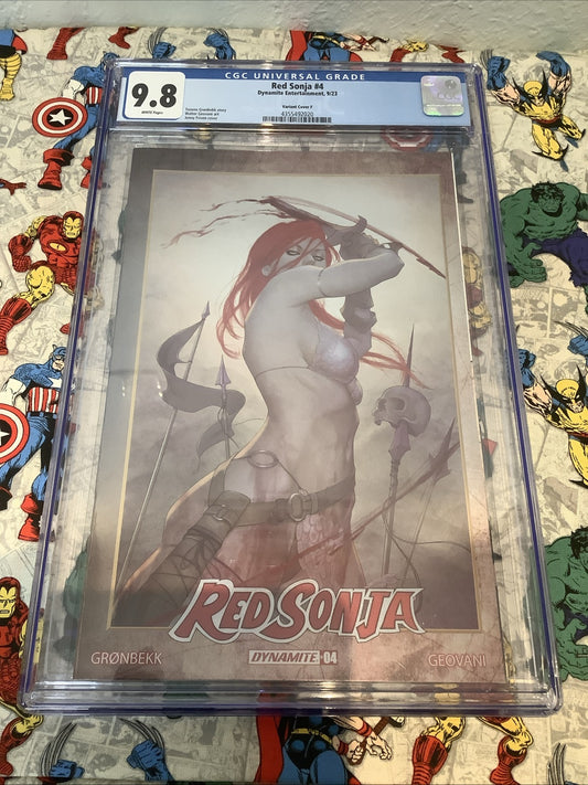 Red Sonja #4 (Dynamite 2023) CGC Graded 9.8 (NM/M) Jenny Frison Foil Variant